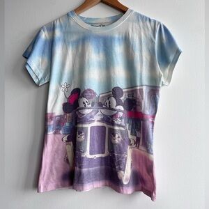 Vintage Walt Disney Women’s Mickey and Minnie Short Sleeve T-Shirt Petite XL